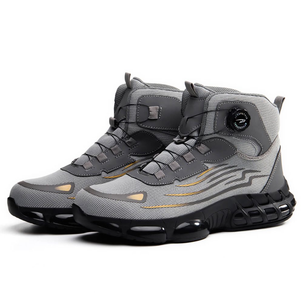 Sidney Comfort High Top Steel Toe Work Shoes Black