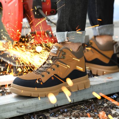 Alternative view of Belen 6" Lightweight Steel Toe Work Boots Yellow Black