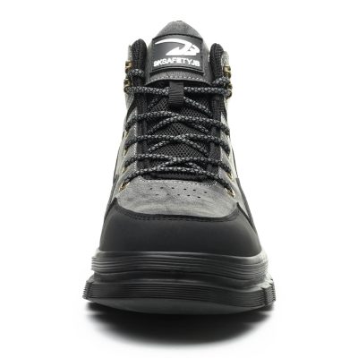 Cheryl 6" Steel Toe Breathable Work Boots Gray Black - Image 5