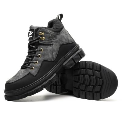 Cheryl 6" Steel Toe Breathable Work Boots Gray Black - Image 10