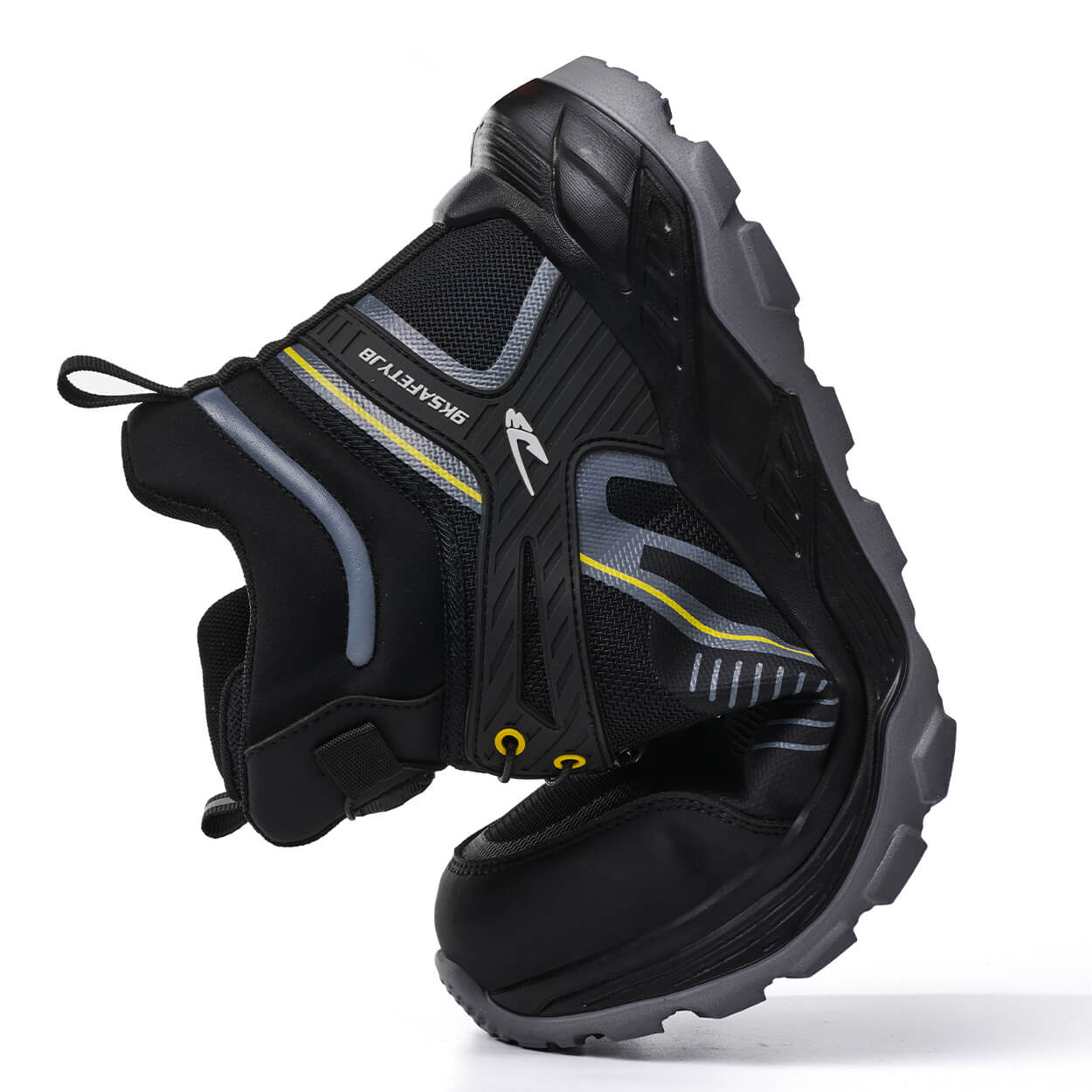 Jerome Non Slip Steel Toe Work Boots Black - Image 7