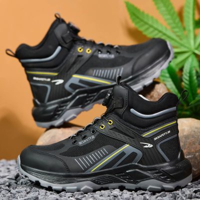 Jerome Non Slip Steel Toe Work Boots Black - Image 8