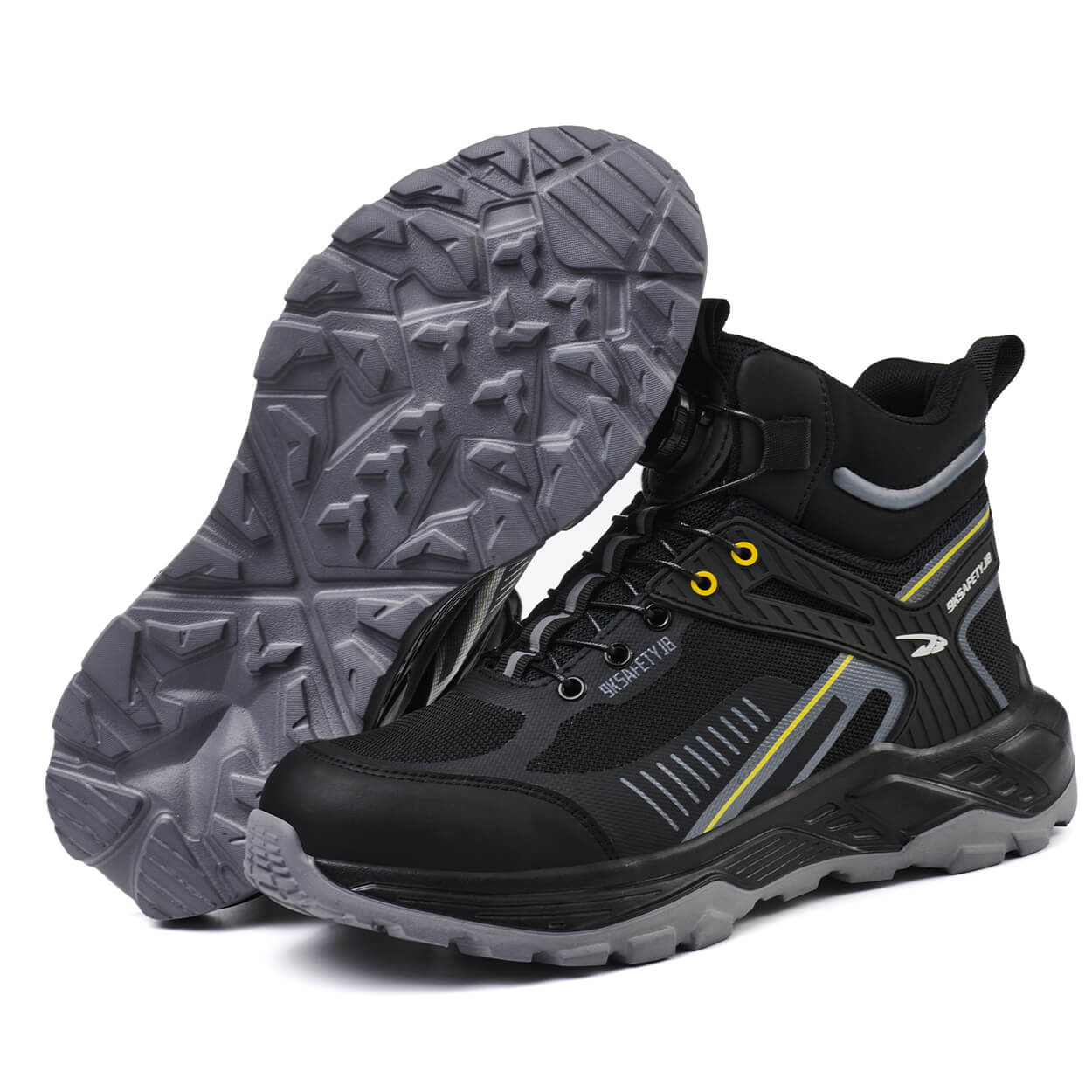 Jerome Non Slip Steel Toe Work Boots Black - Image 9