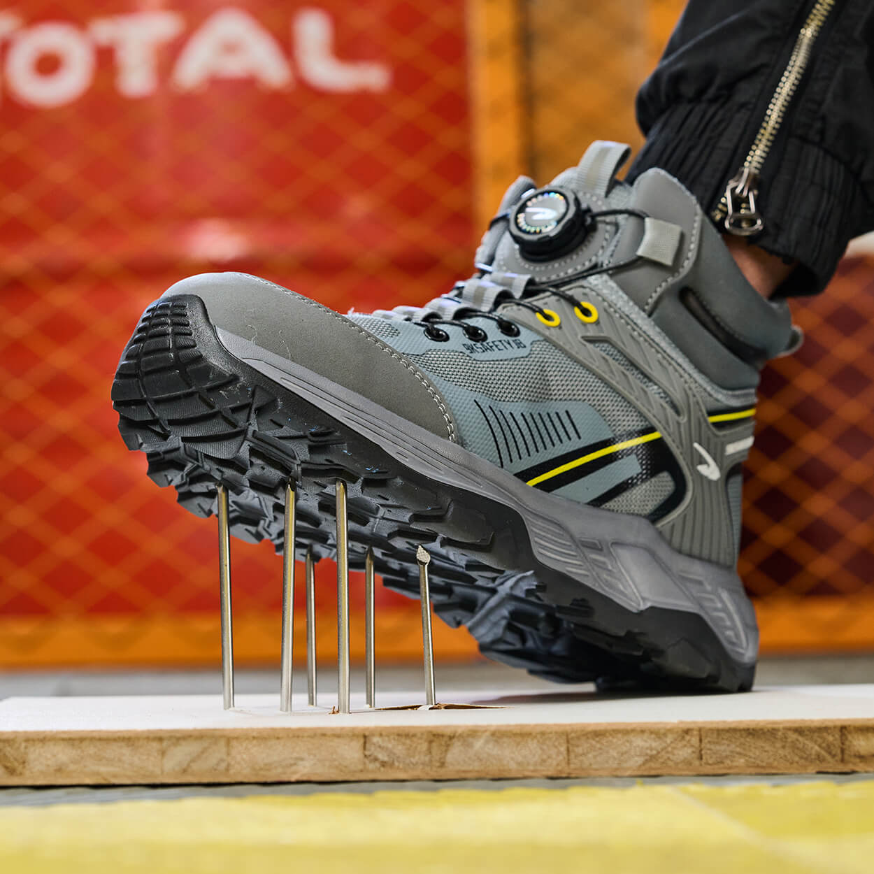 Jonas Non Slip Steel Toe Boots Gray - Image 2