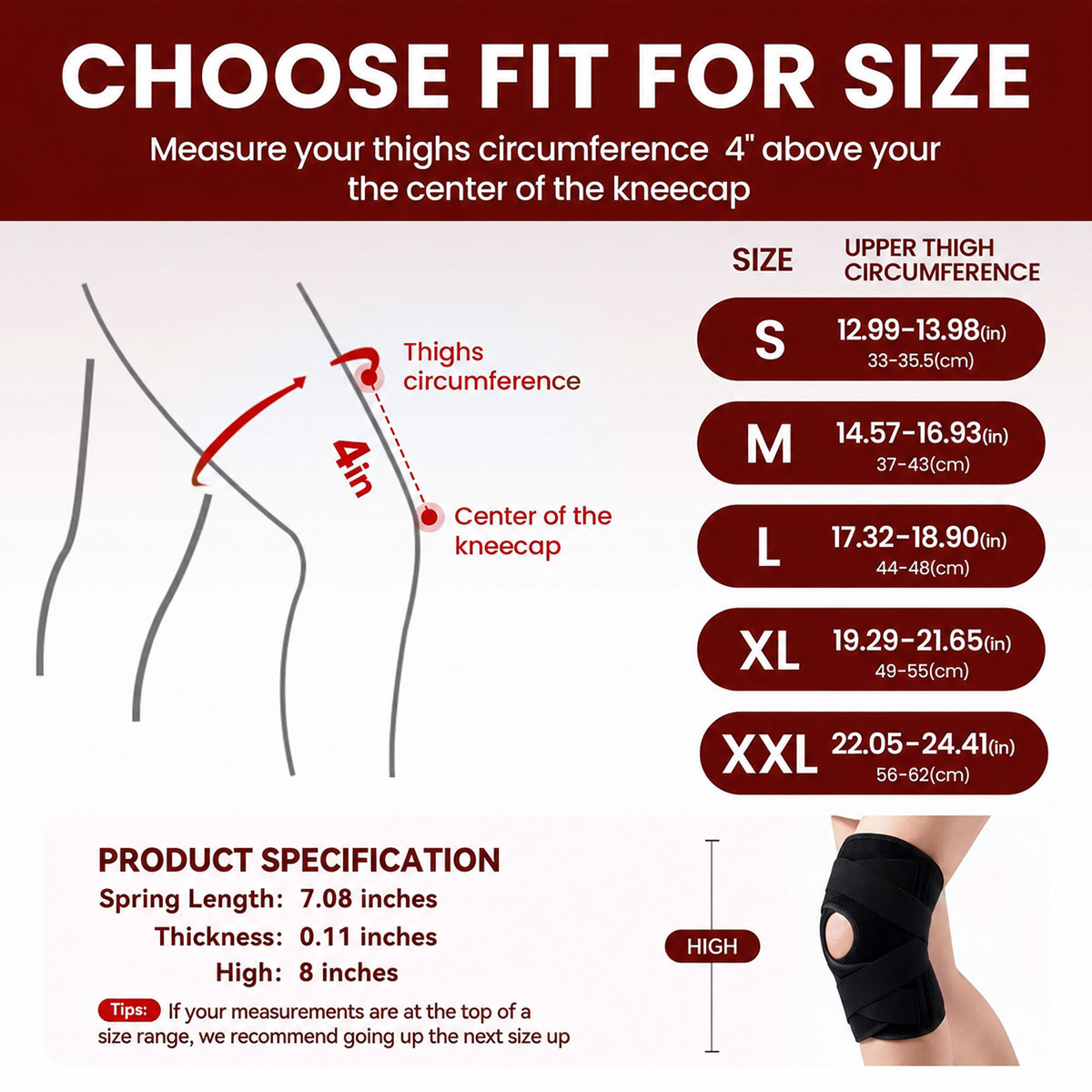 Adjustable Knee Brace with Side Stabilizers for Support & Stability - Image 3