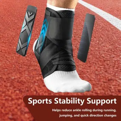 Slim Fit Ankle Brace with Lace-Up for Training & Sports