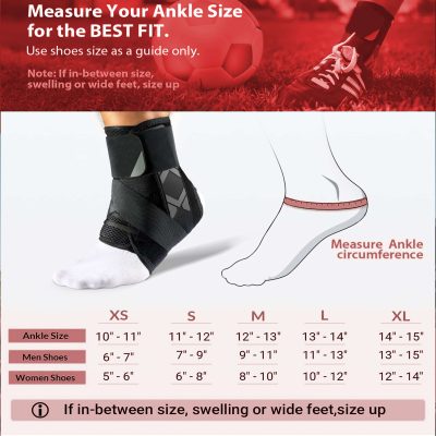Slim Fit Ankle Brace with Lace-Up for Training & Sports - Image 3