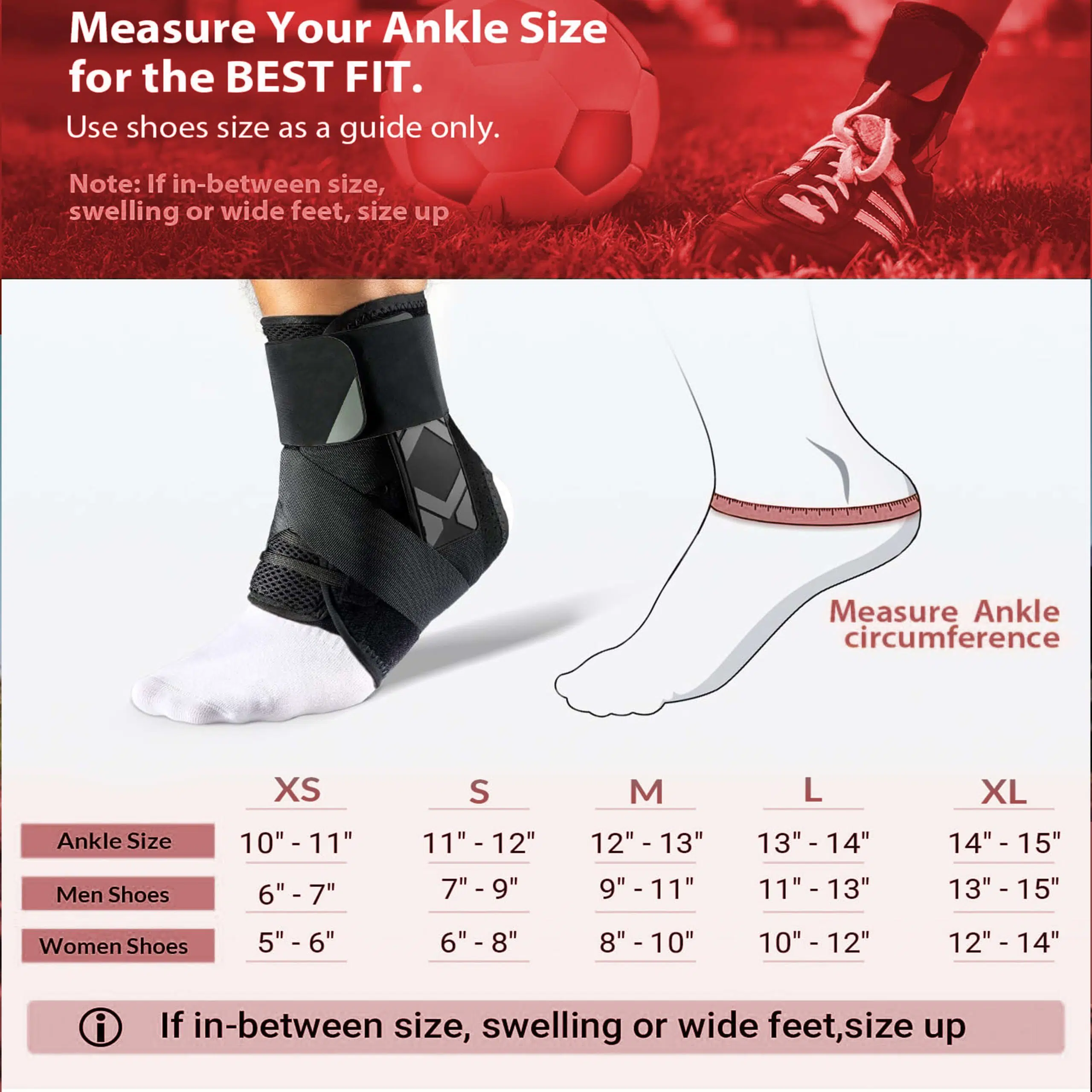 Slim Fit Ankle Brace with Lace-Up for Training & Sports - Image 4