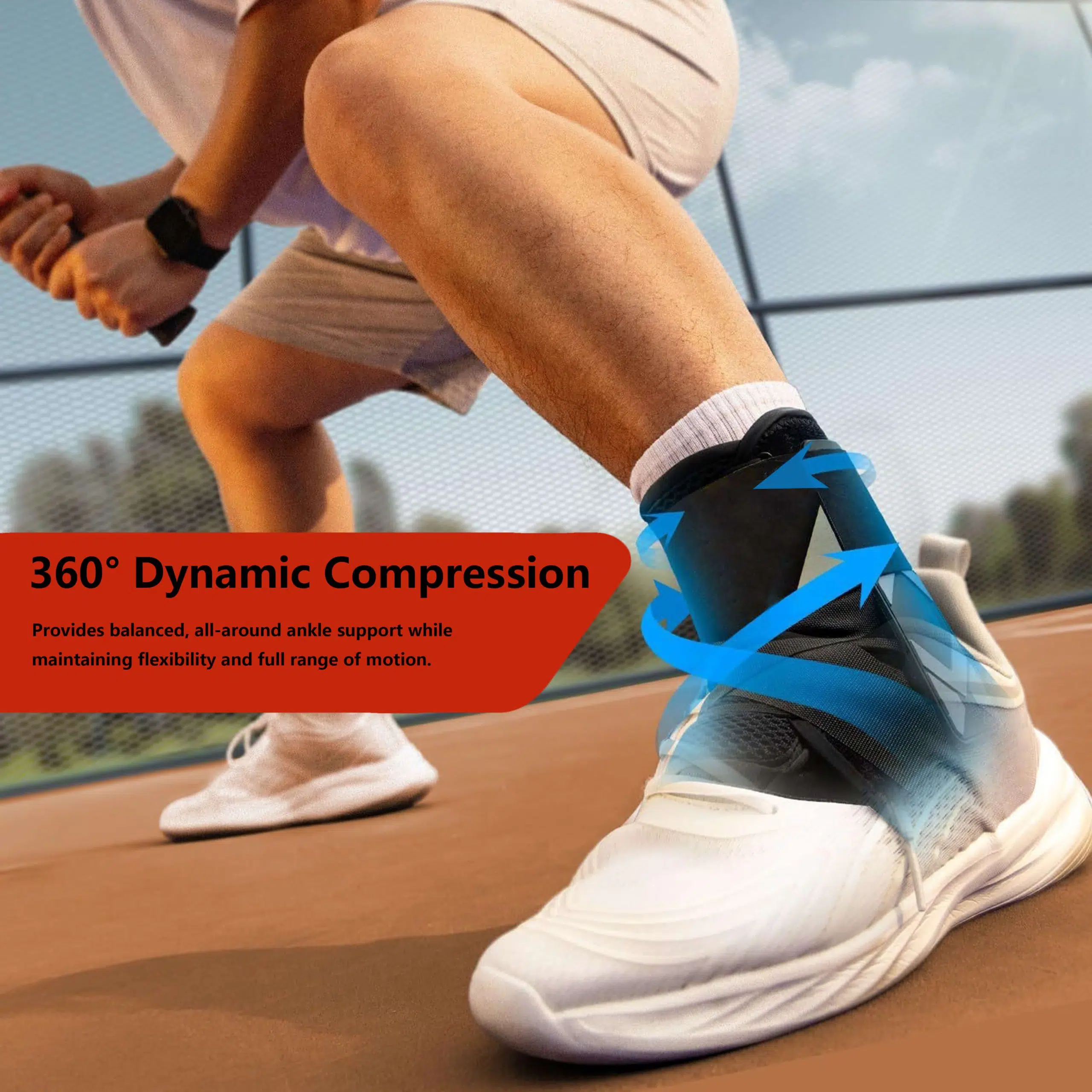 Slim Fit Ankle Brace with Lace-Up for Training & Sports - Image 5