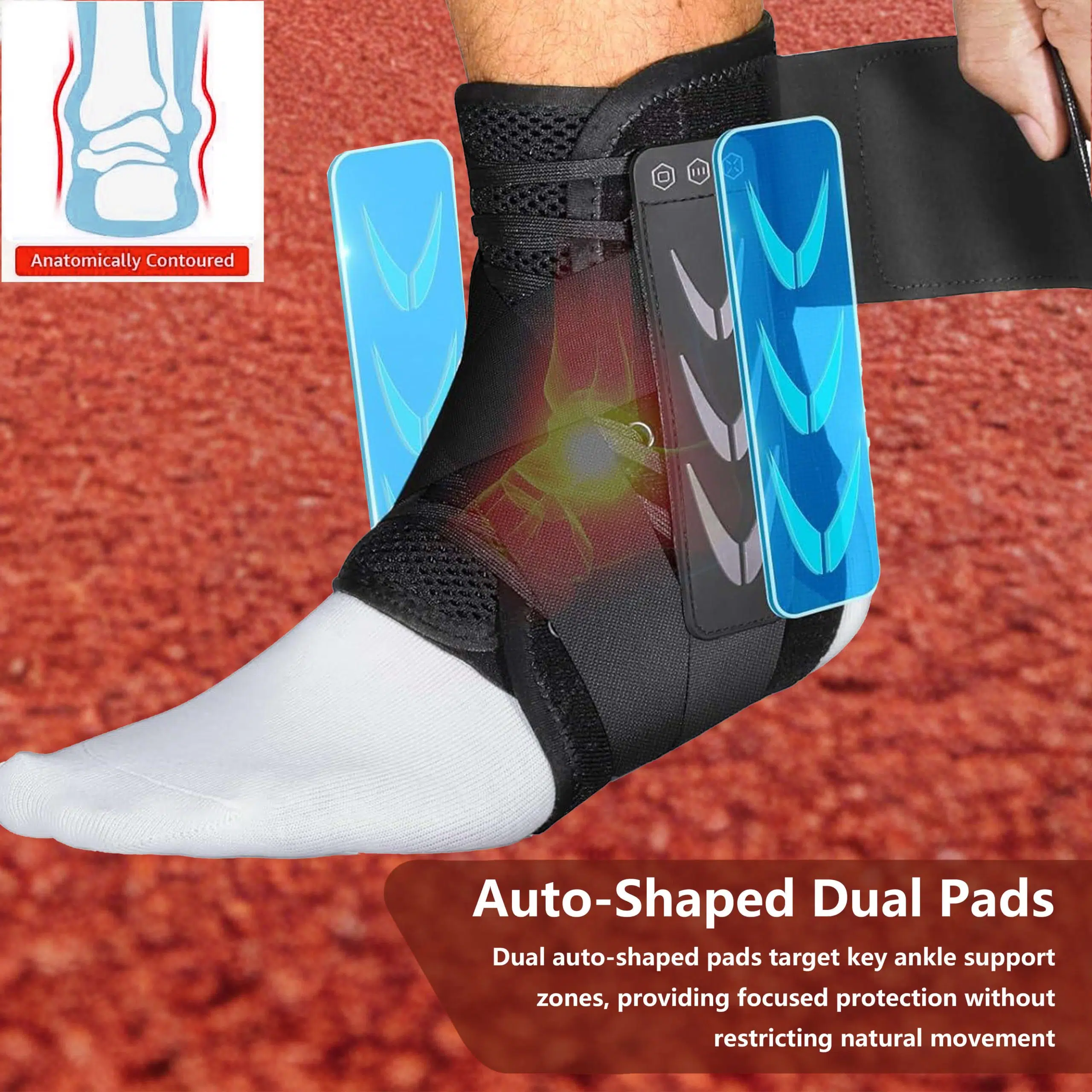 Slim Fit Ankle Brace with Lace-Up for Training & Sports - Image 6