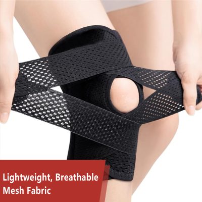 Adjustable Knee Brace with Side Stabilizers for Support & Stability