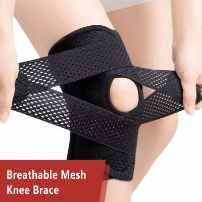 Adjustable Knee Brace with Side Stabilizers for Support & Stability