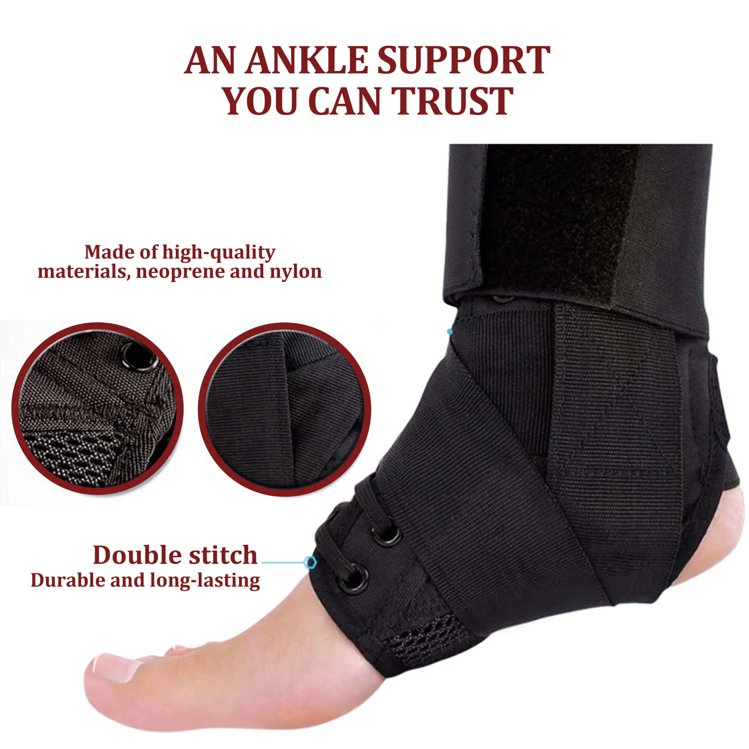 Professional Lace-Up Ankle Brace For Sports Basketball Football - Image 6
