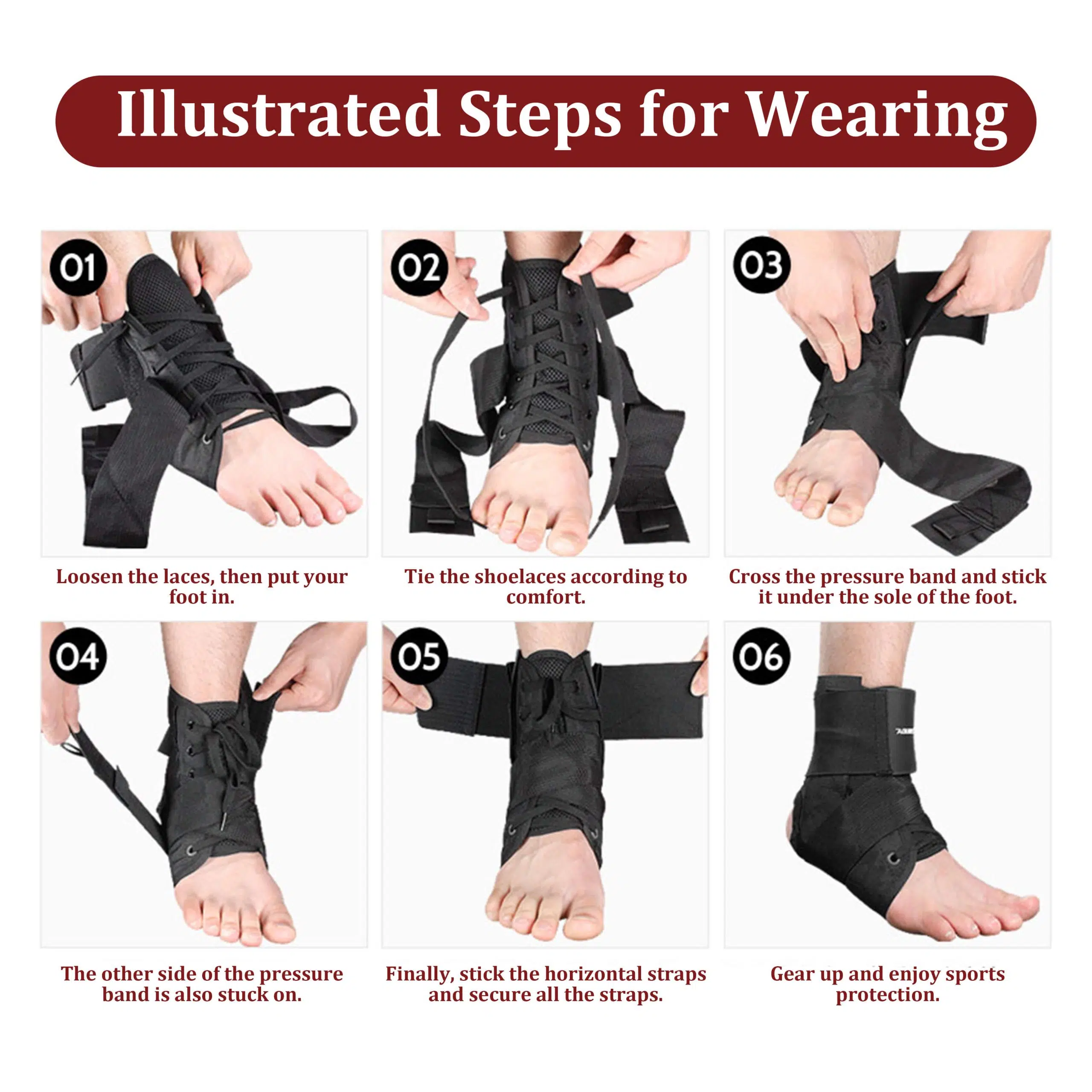 Professional Lace-Up Ankle Brace For Sports Basketball Football - Image 5