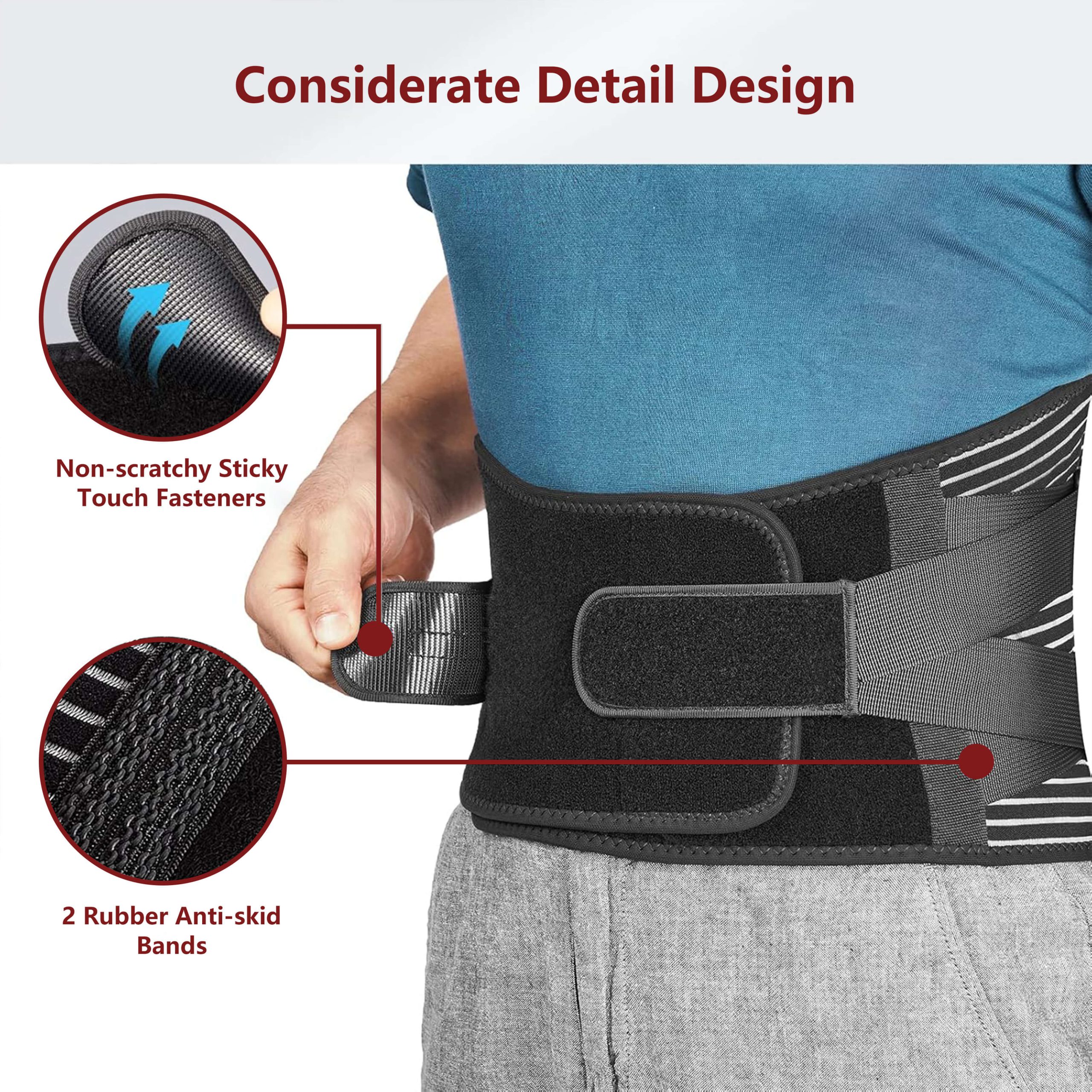 360° Lumbar Support Back Brace with Steel Stays & Adjustable Compression - Image 7