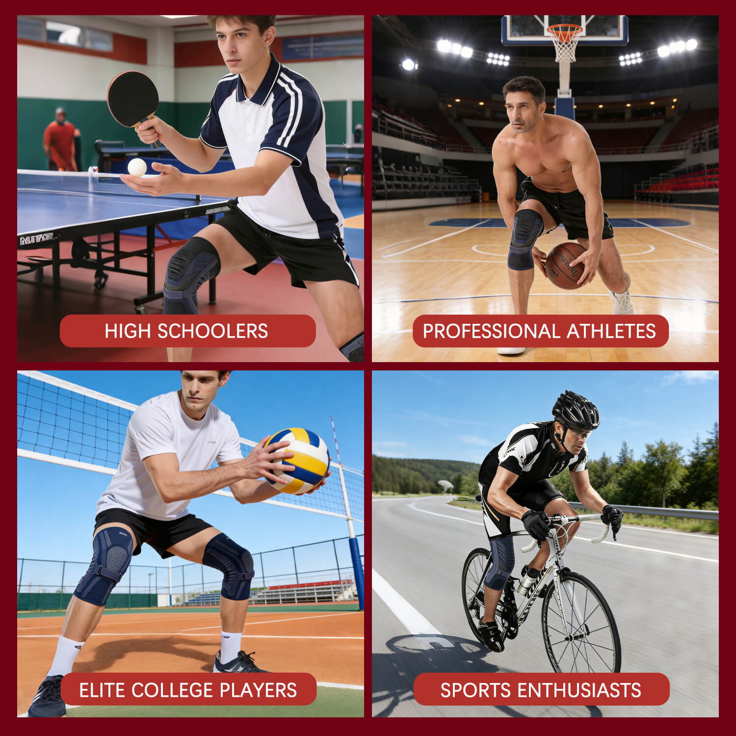 Dual Stabilizer Knee Brace with Patella Gel Pad & Adjustable Straps - Image 8