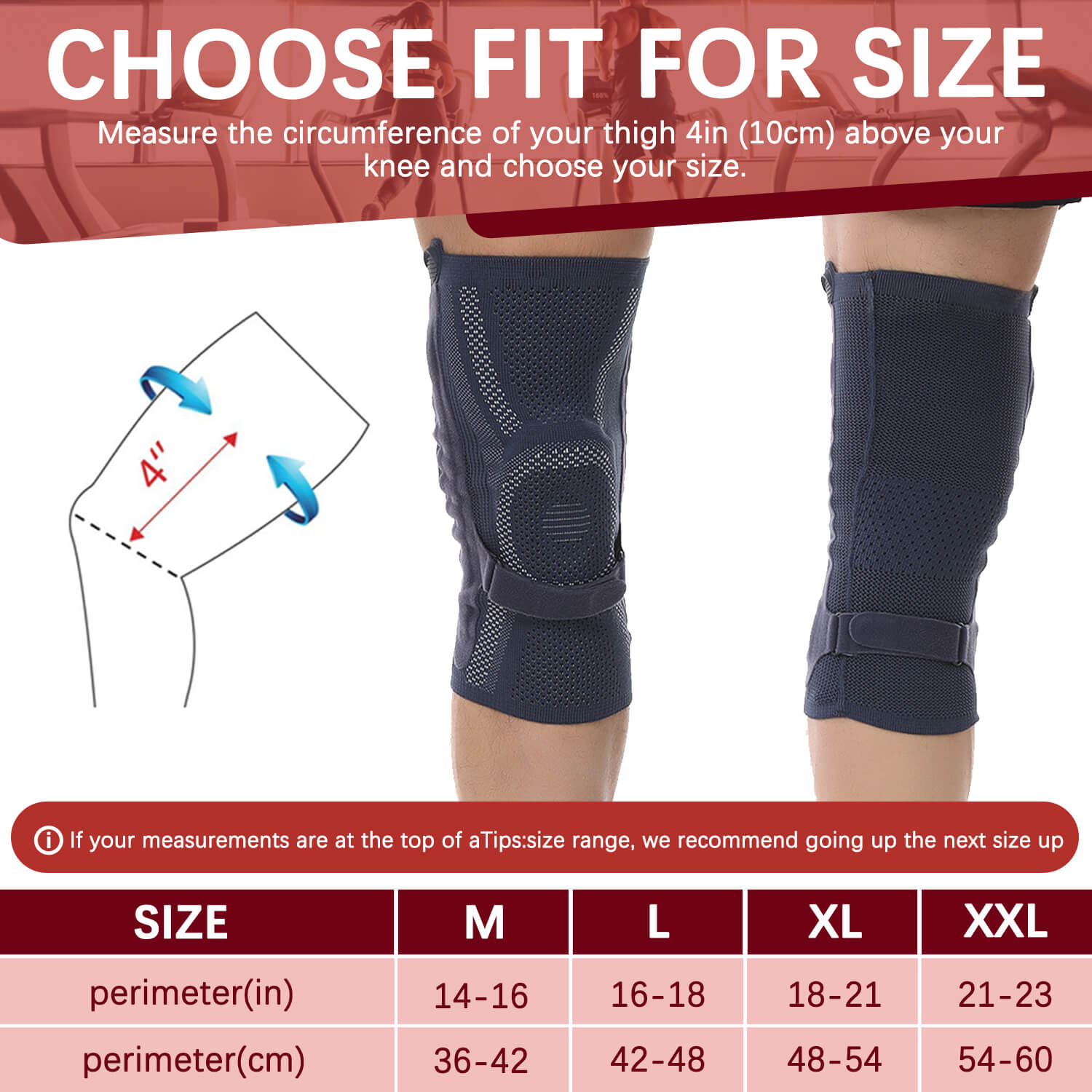 Dual Stabilizer Knee Brace with Patella Gel Pad & Adjustable Straps - Image 7