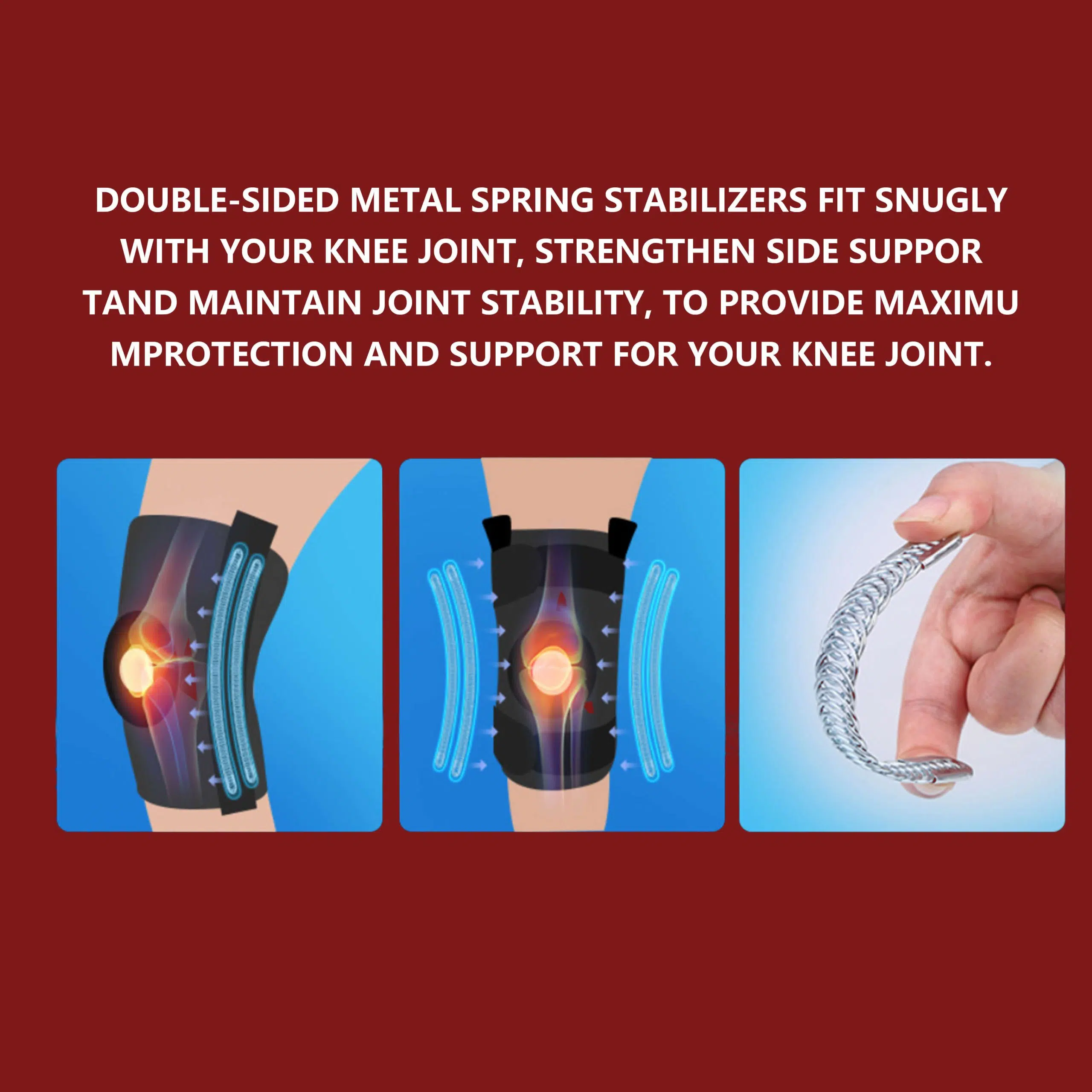 Hinged Knee Brace with Patella Gel Pad & Aluminum Side Hinges - Image 4