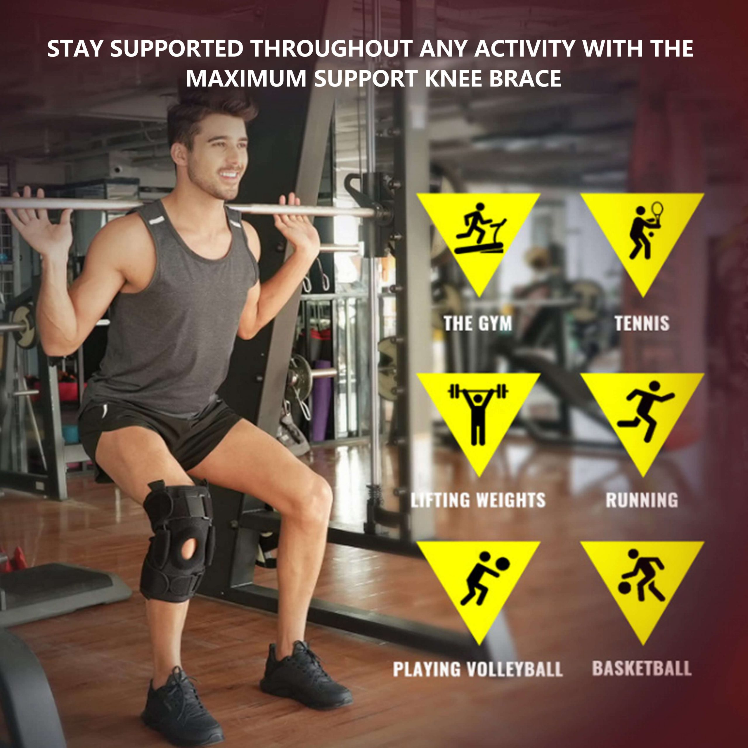 Hinged Knee Brace with Patella Gel Pad & Aluminum Side Hinges - Image 7