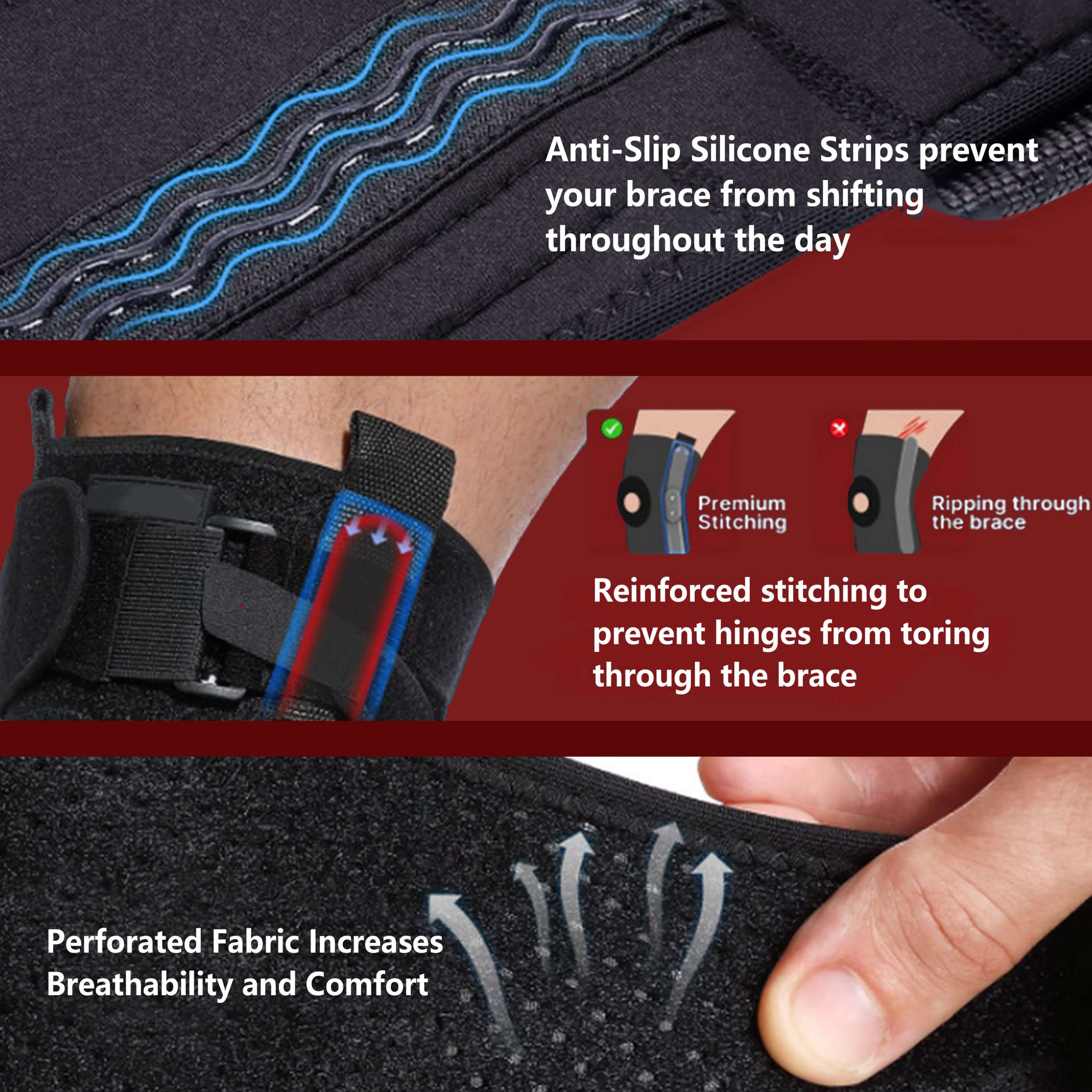 Hinged Knee Brace with Patella Gel Pad & Aluminum Side Hinges - Image 6