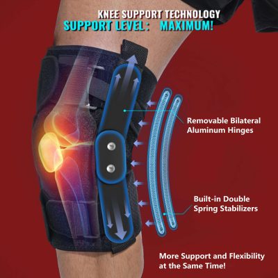 Hinged Knee Brace with Patella Gel Pad & Aluminum Side Hinges - Image 4
