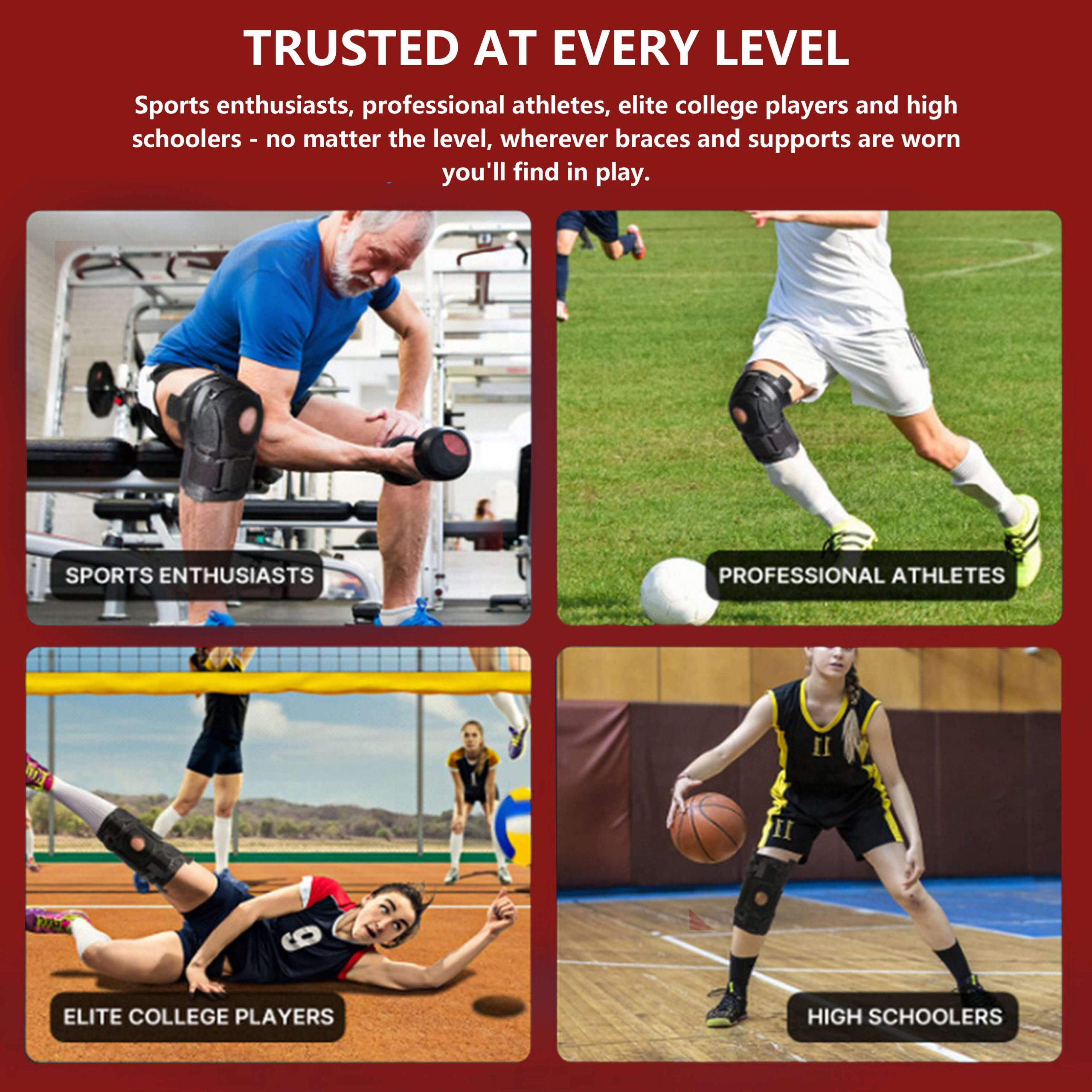 Hinged Knee Brace with Patella Gel Pad & Aluminum Side Hinges - Image 8