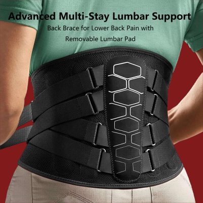 Back Brace for Lower Back Pain with Removable Lumbar Pad