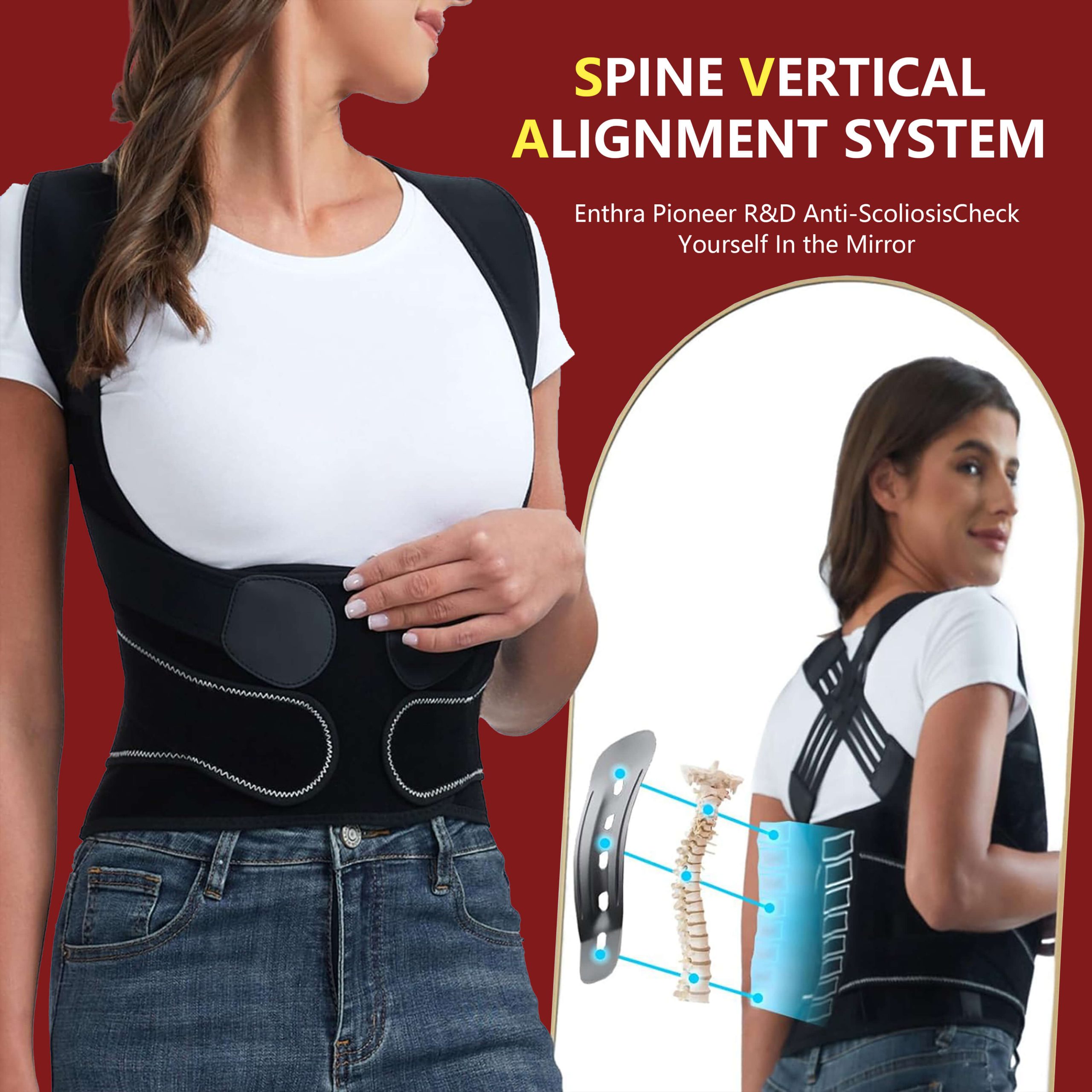 Advanced Posture Corrector Back Brace with Lumbar Support for Women & Men - Image 2