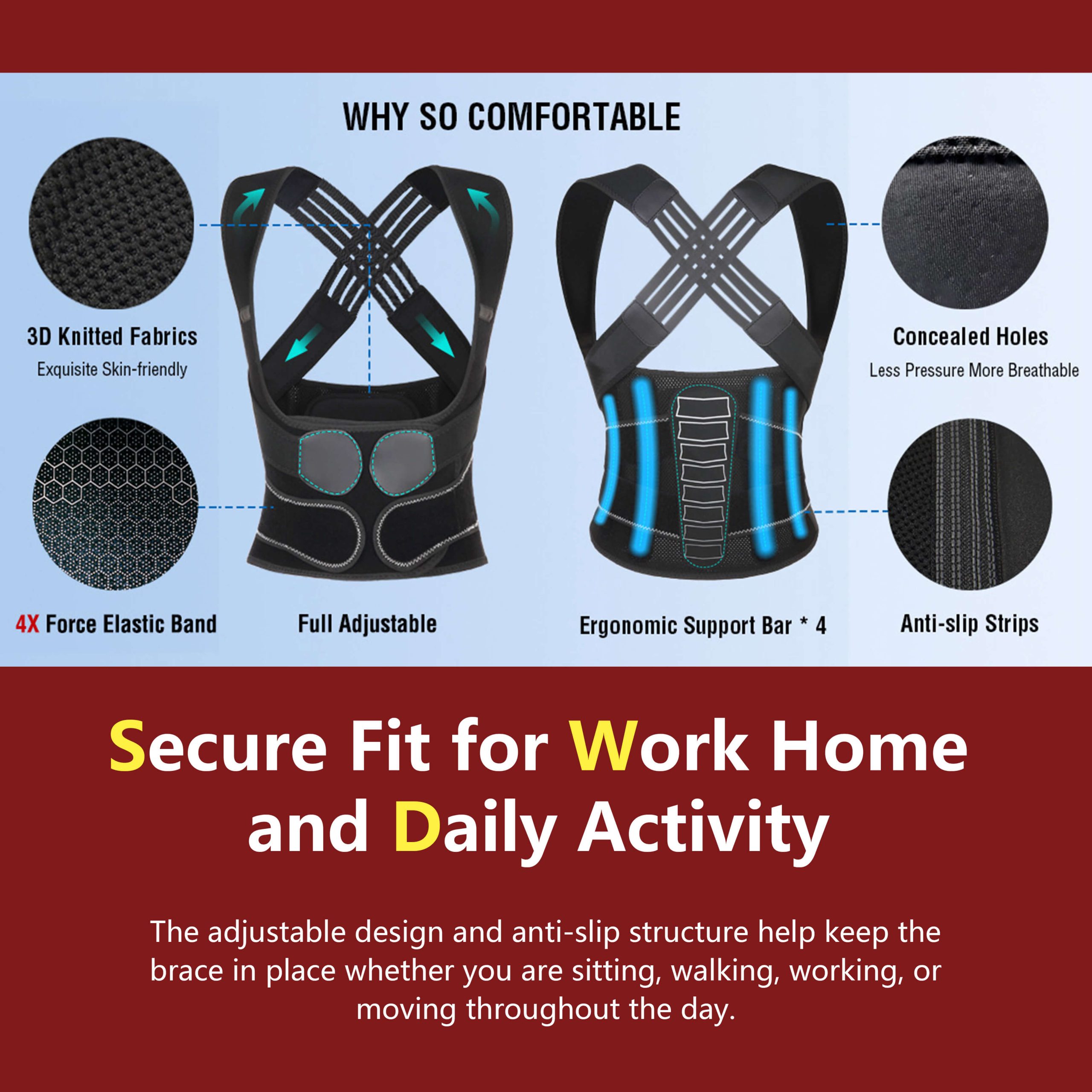 Advanced Posture Corrector Back Brace with Lumbar Support for Women & Men - Image 3