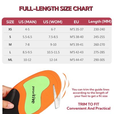 Heavy Duty Orthotic Insoles for Arch Support – Double Shock Absorption Cushioned for Flat Feet - Image 3