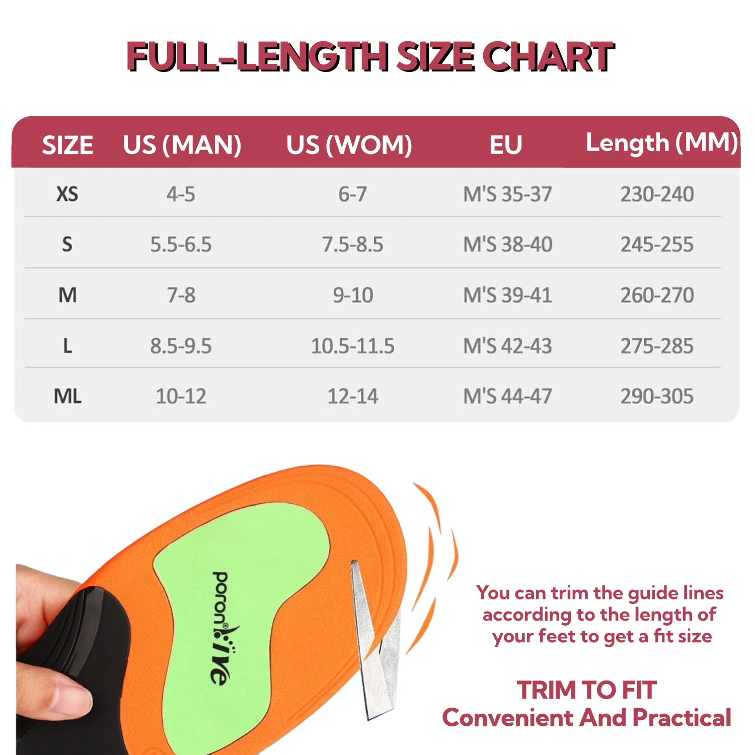 Heavy Duty Orthotic Insoles for Arch Support – Double Shock Absorption Cushioned for Flat Feet - Image 3