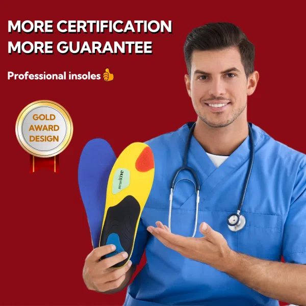 Heavy Duty Orthotic Insoles for Arch Support – Double Shock Absorption ...