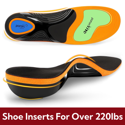 Heavy Duty Orthotic Shoe Insoles for Standing All Day– Can support weights of 220+ lbs
