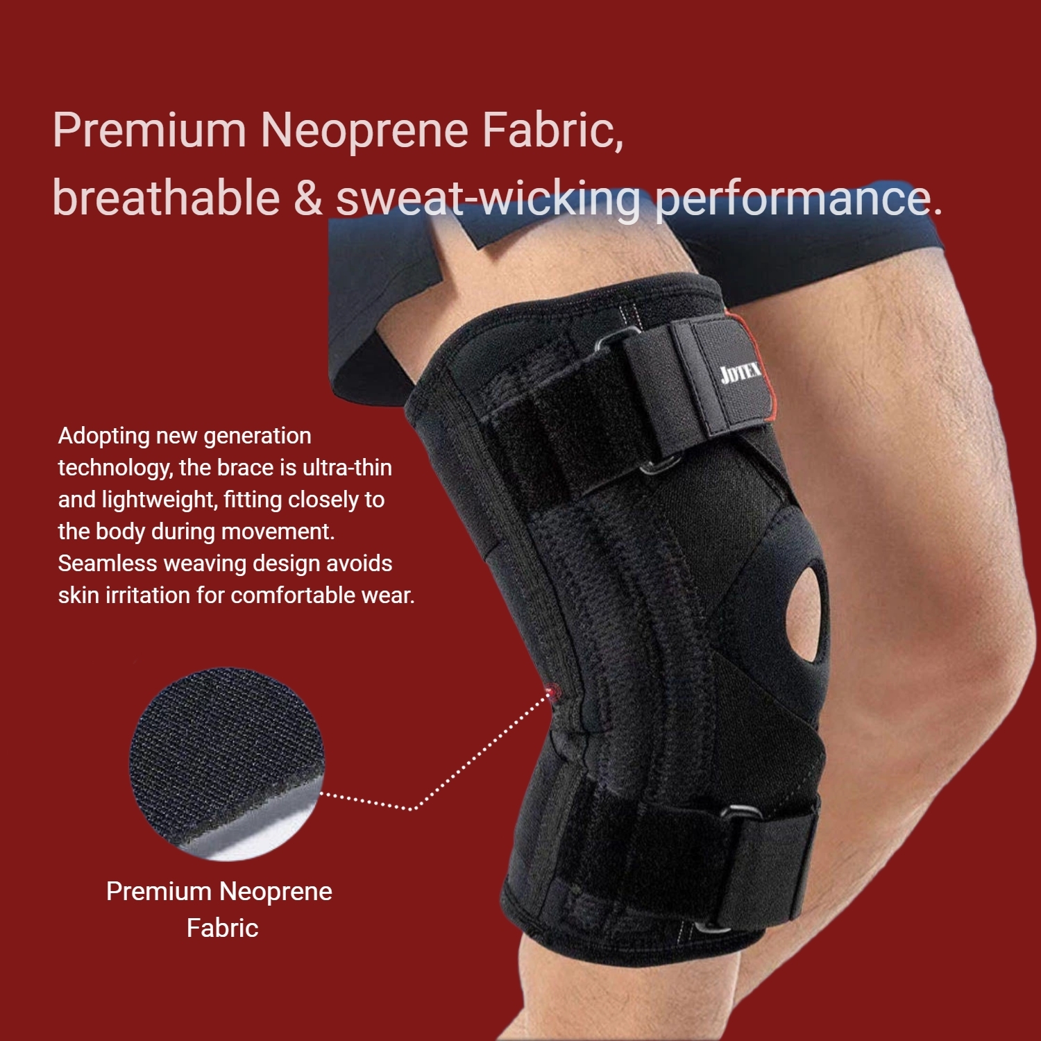 Advanced Knee Support Brace with Patella Gel Pad & Dual Side Stabilizers -For Pain Relief - Image 6