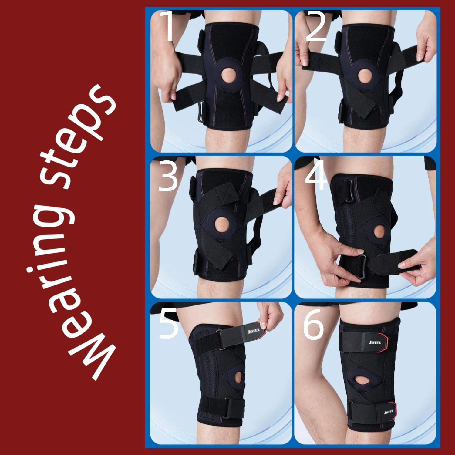 Advanced Knee Support Brace with Patella Gel Pad & Dual Side Stabilizers -For Pain Relief - Image 11