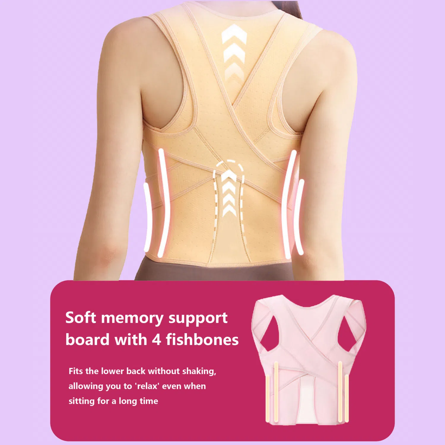 Posture Corrector Back Support Brace - Invisible Lightweight Adjustable Back Brace for Upper and Lower Back Pain Relief - Image 5