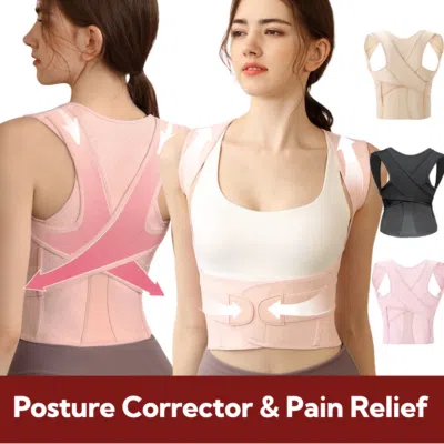 Posture Corrector Back Support Brace - Invisible Lightweight Adjustable Back Brace for Upper and Lower Back Pain Relief