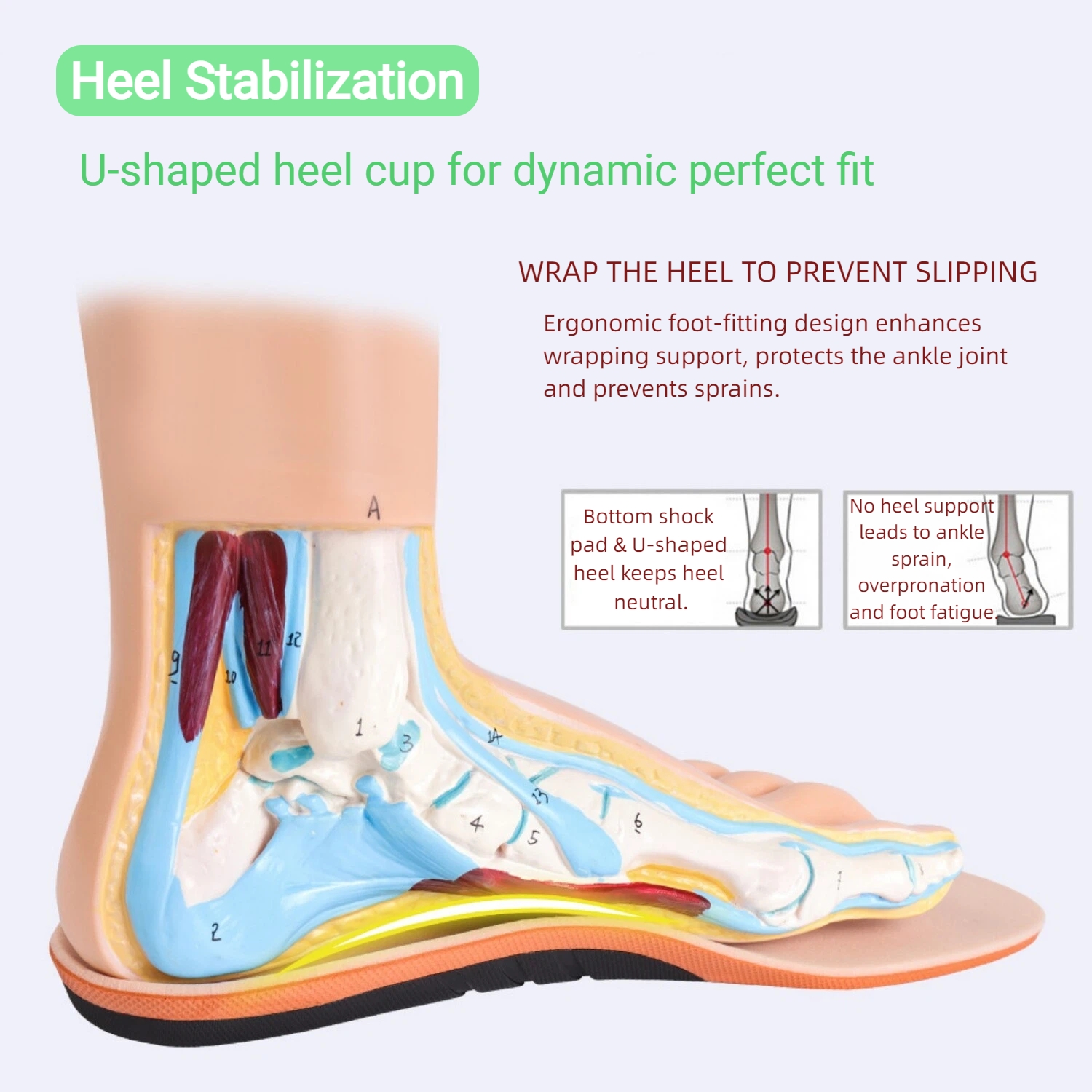 Diabetic Orthotic Insoles for Sensitive Feet – Tri-Layer Shock Absorbing Arch Support Inserts - Image 7