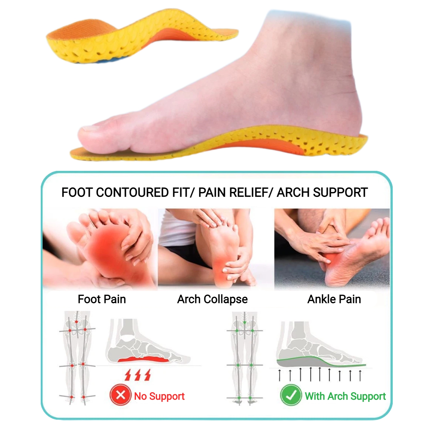 Energy Return Insoles – Breathable Cushioning Inserts with Arch Support - Image 4