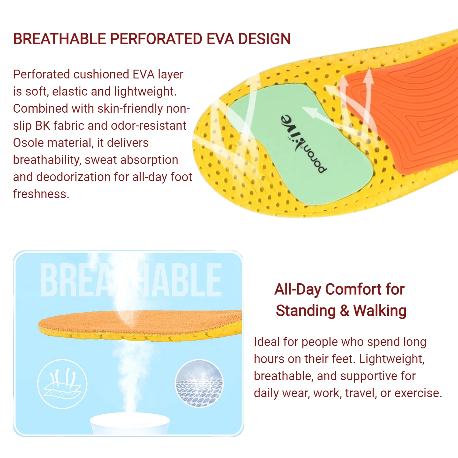 Energy Return Insoles – Breathable Cushioning Inserts with Arch Support - Image 8