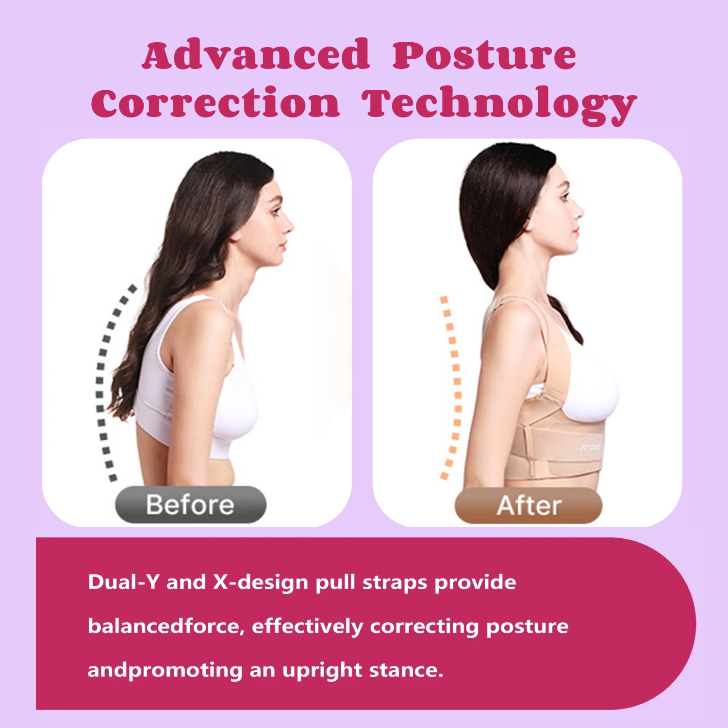 Posture Corrector for Women - Invisible Lightweight Back Brace for Shoulder & Upper Back - Image 3