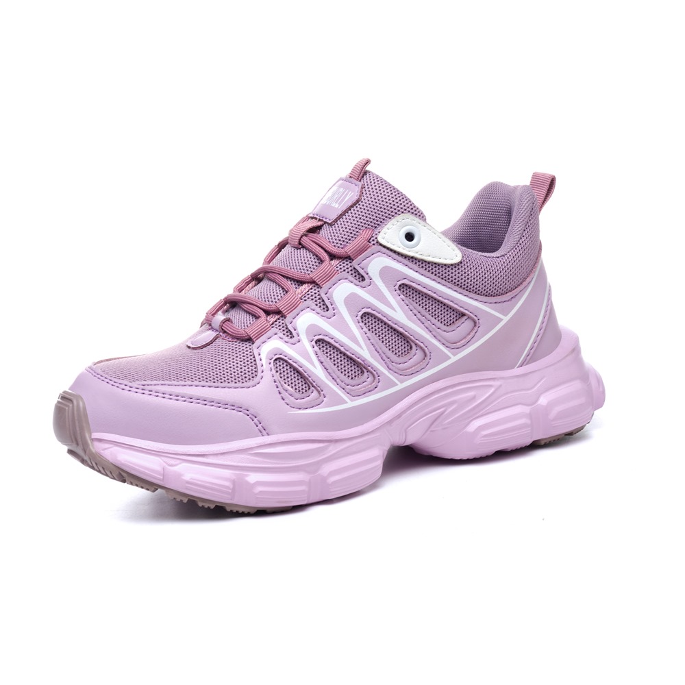 Women's Slip Resistant Steel Toe Work Shoes Purple/White - Image 2