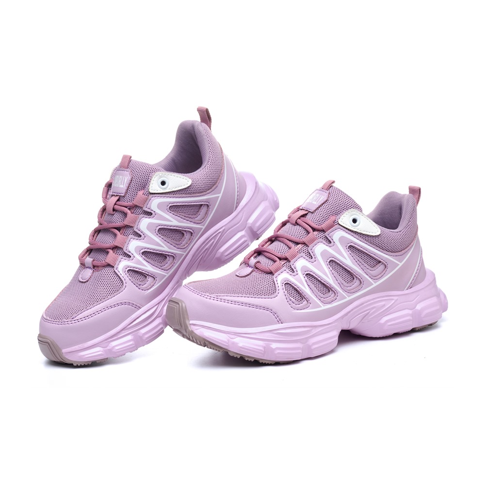Women's Slip Resistant Steel Toe Work Shoes Purple/White - Image 5