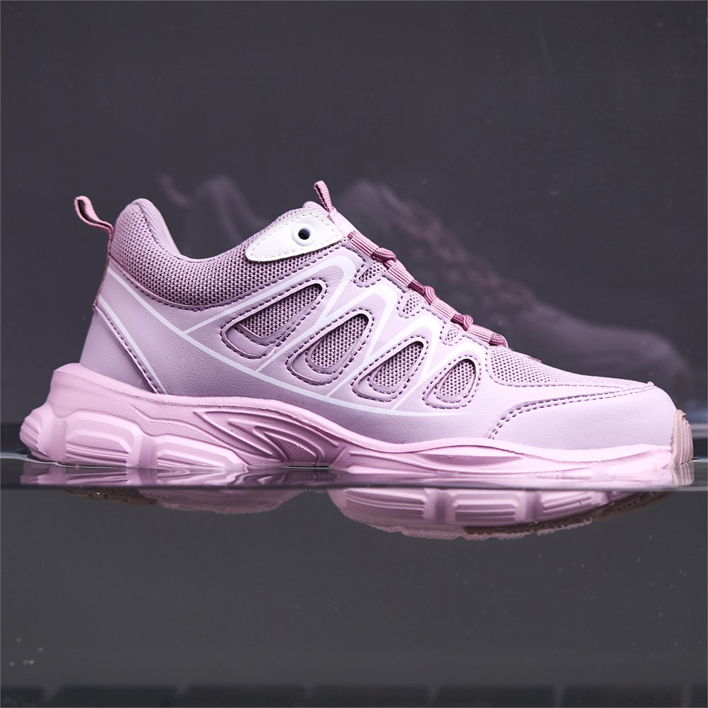 Women's Slip Resistant Steel Toe Work Shoes Purple/White - Image 9