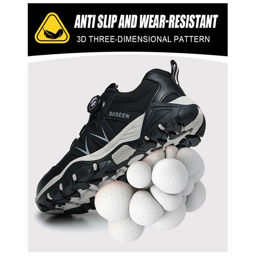 Anti-slip and wear-resistant rubber outsole detail