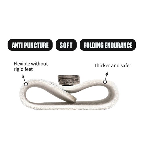 Flexible steel toe work shoe detail