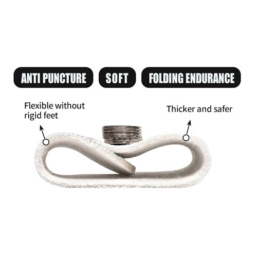 Soft flexible steel toe work shoe detail