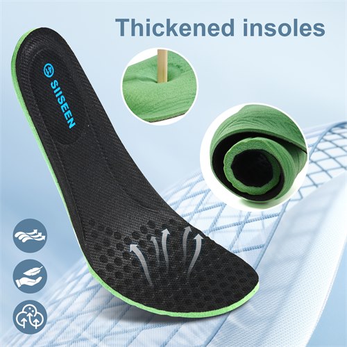 Thickened insole for lightweight safety work shoe
