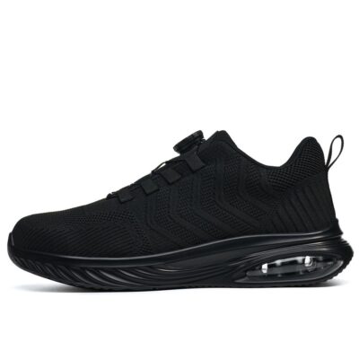 Black composite toe work sneaker side profile