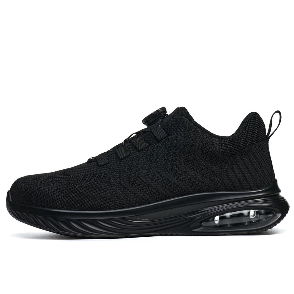 Black composite toe work sneaker side profile